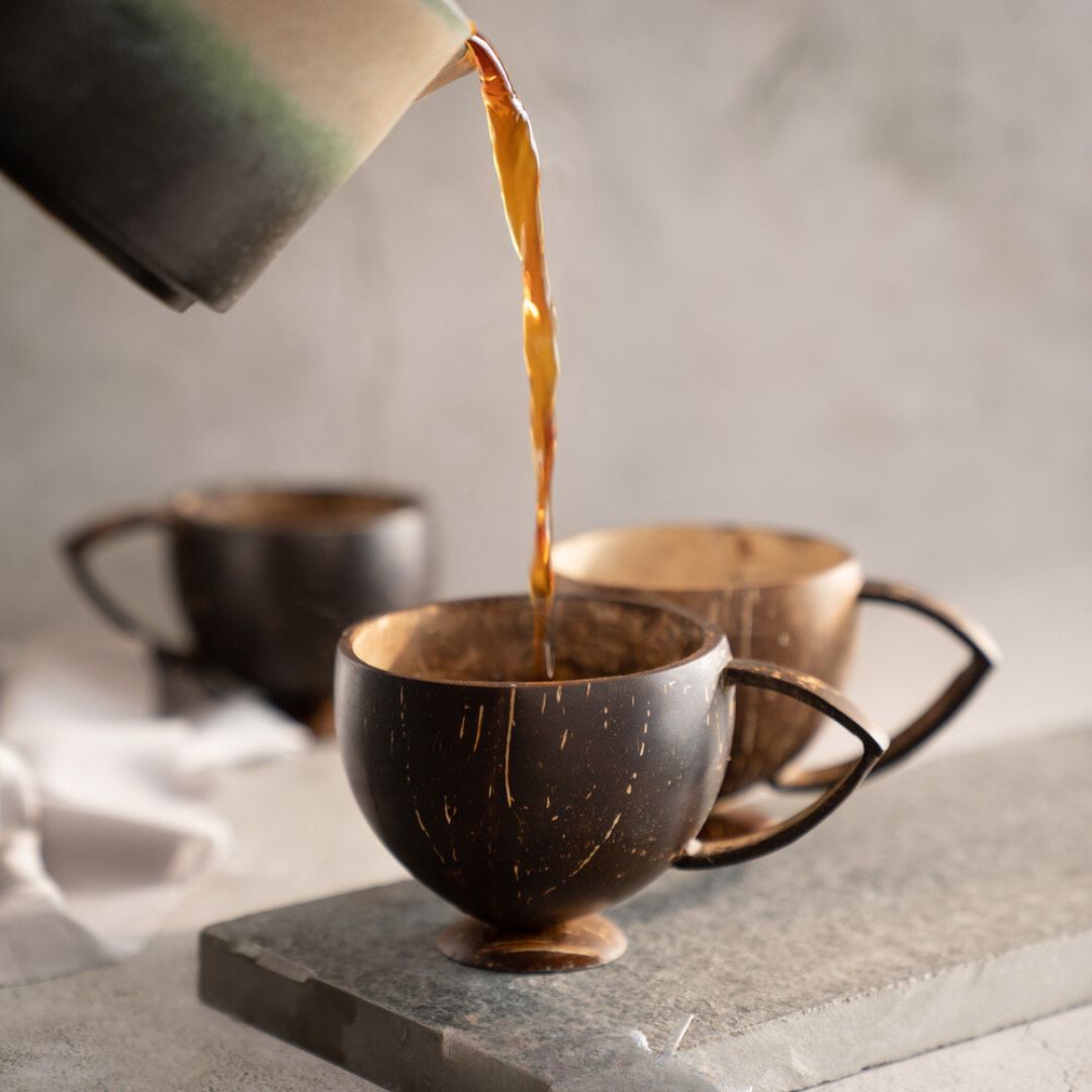 Thenga Coconut Shell Teacup | Coffee/Tea Cups - 200 ML (Set of 2)