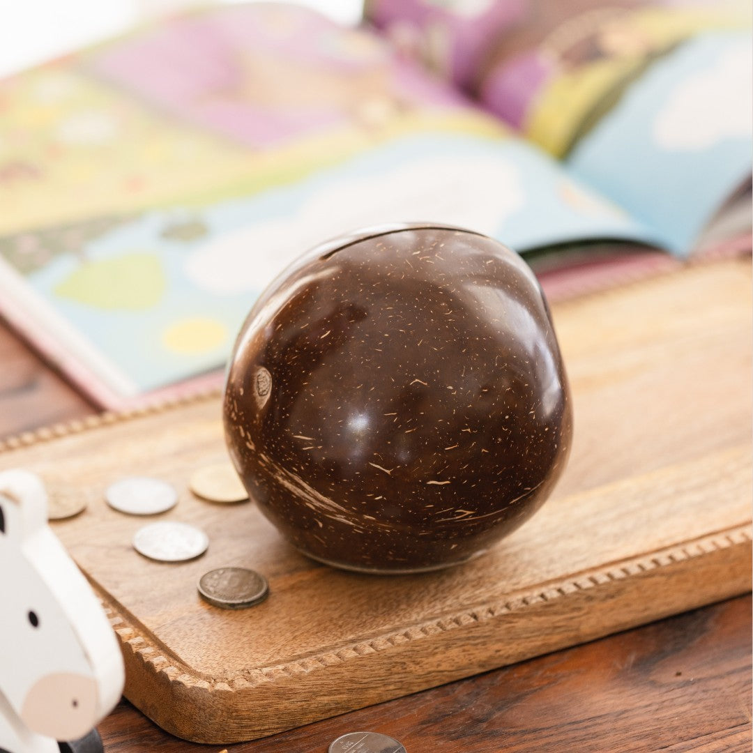 Thenga Coconut Kudukka or Piggy Bank ( Openable at the Bottom )