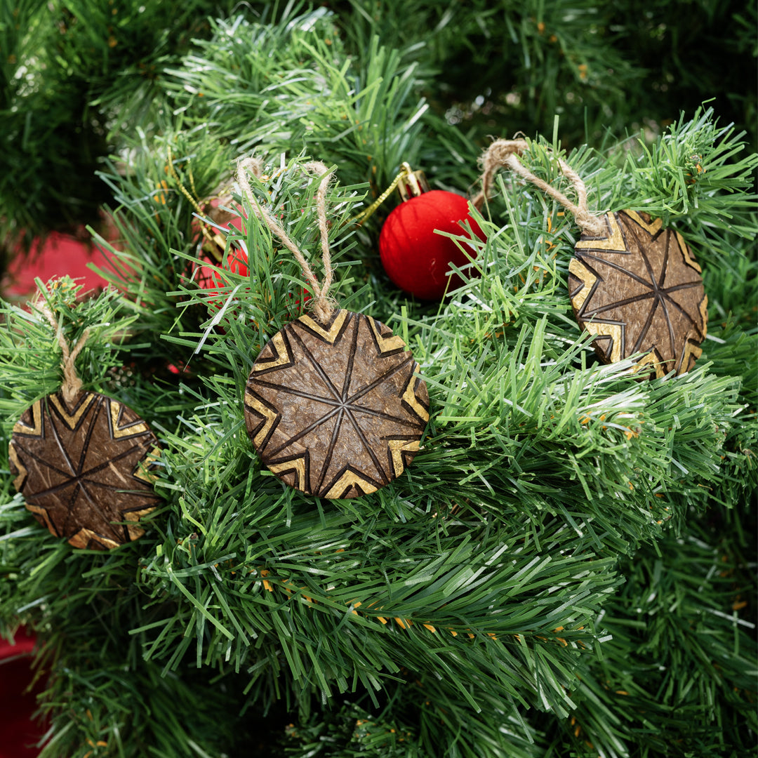 Ecofriendly Christmas Hangings set of 6