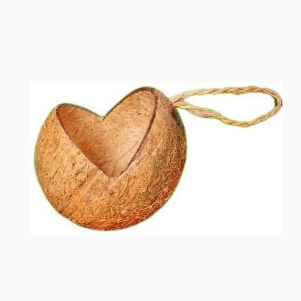 V Cut Coconut Shell Bird Feeder