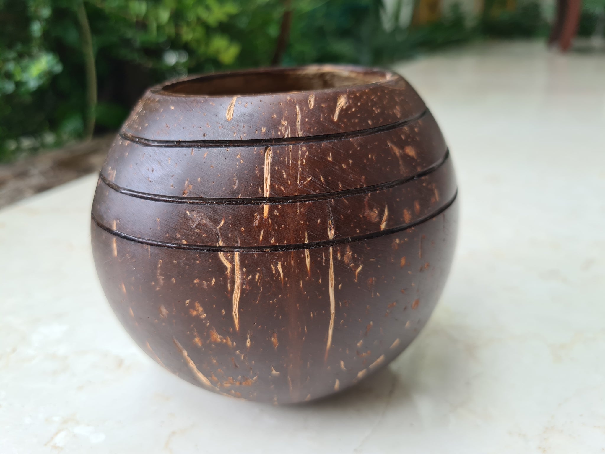 Triple line Indoor Coconut Planter Pot 