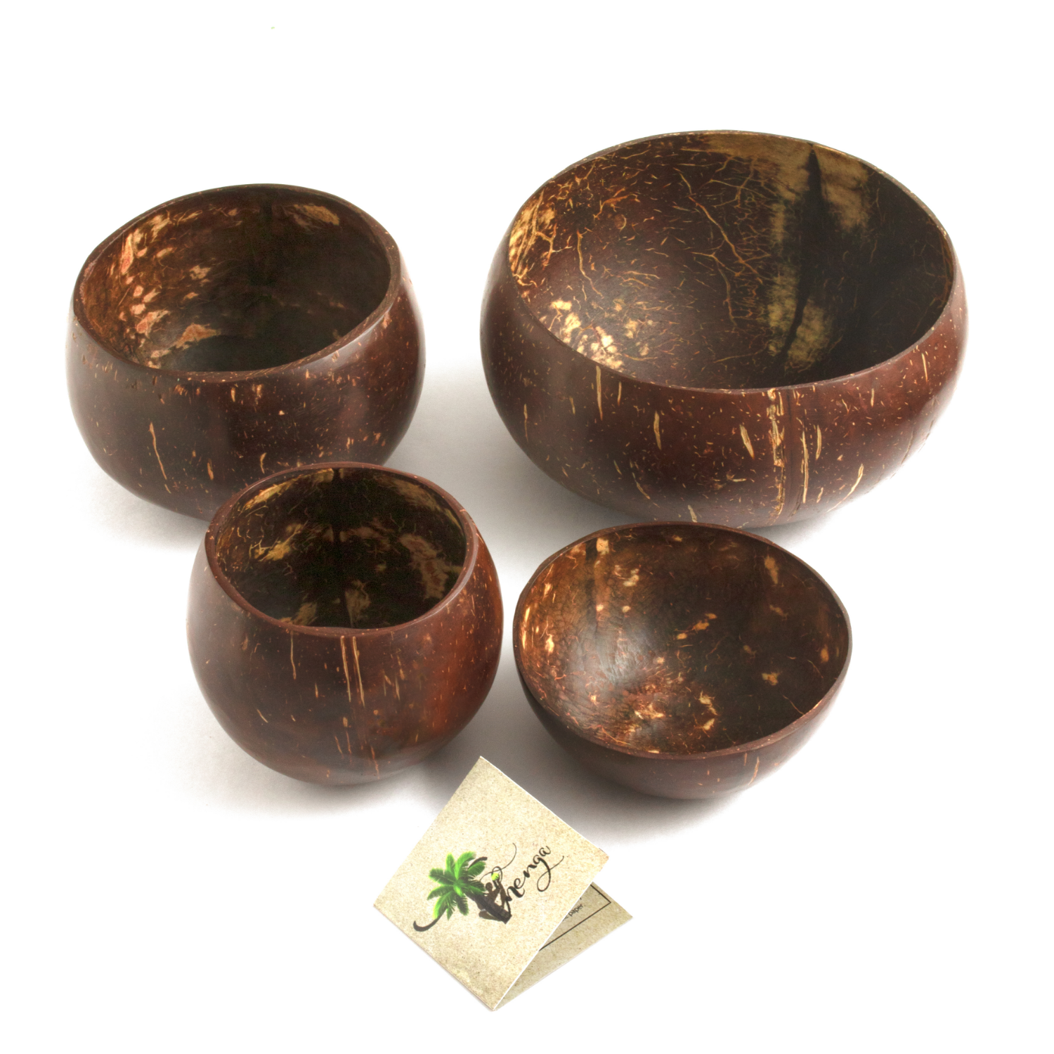 Coconut Shell Round Bowl Combo Set