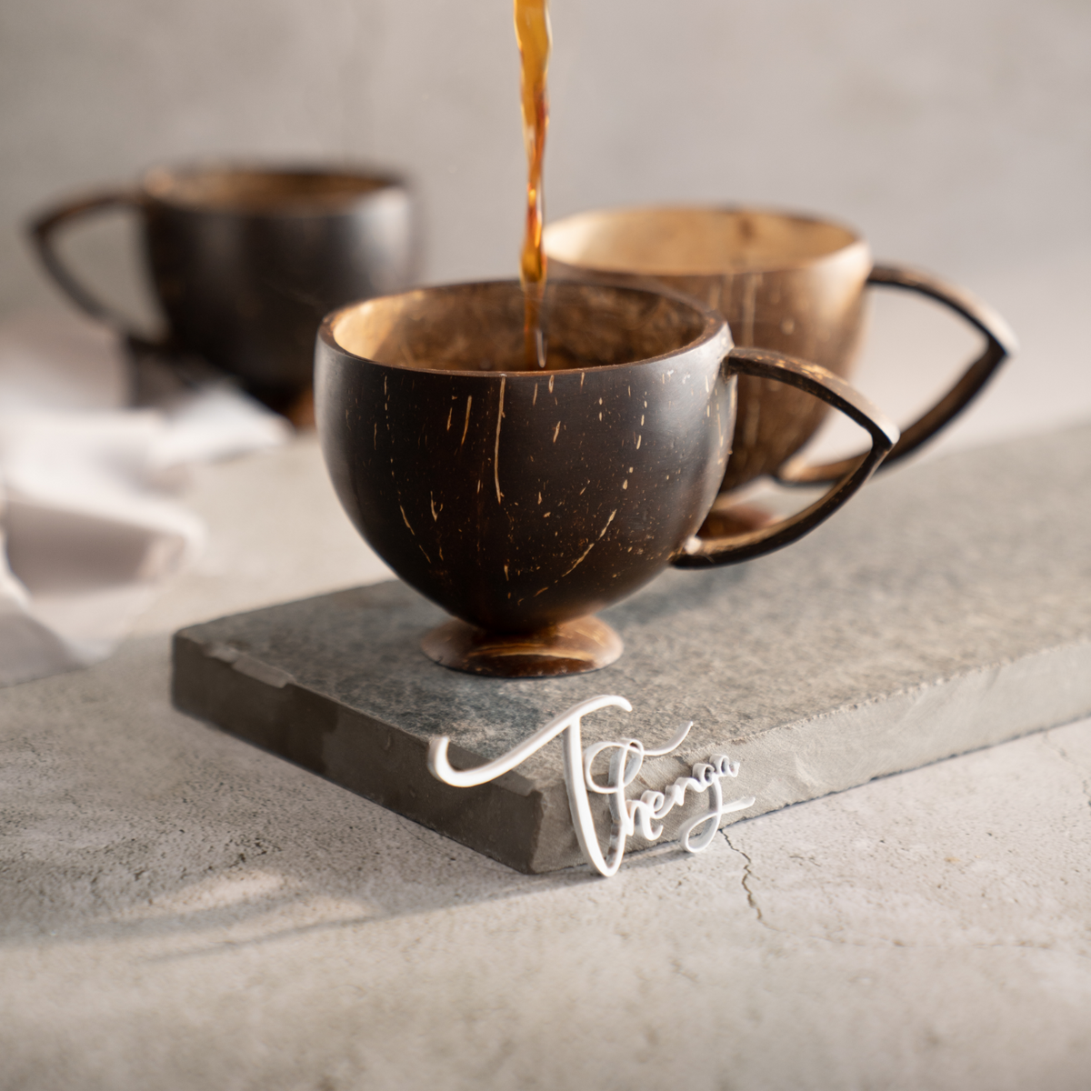 Thenga Coconut Shell Teacup | Coffee/Tea Cups - 200 ML (Set of 2)