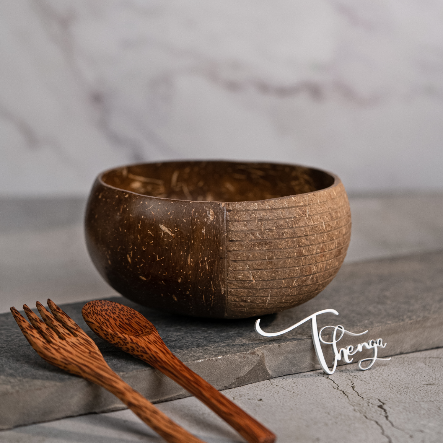 Carved Coconut Bowl