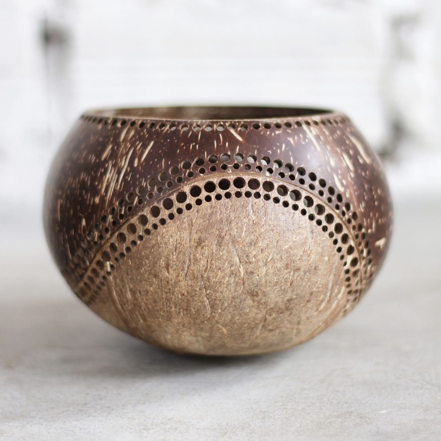 Coconut Shell Candle Holder | Lantern Tealight